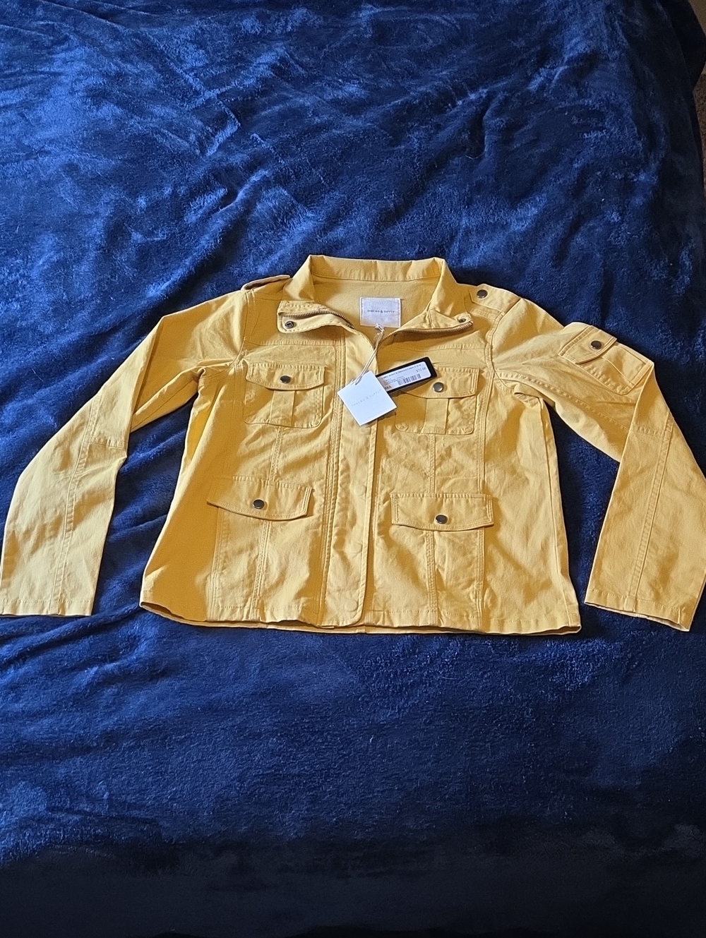 Thread & Supply Yellow Utility Jacket with Front Pockets